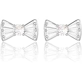 14K Gold Plated Cubic Zirconia Stud Earrings for Women Jewelry