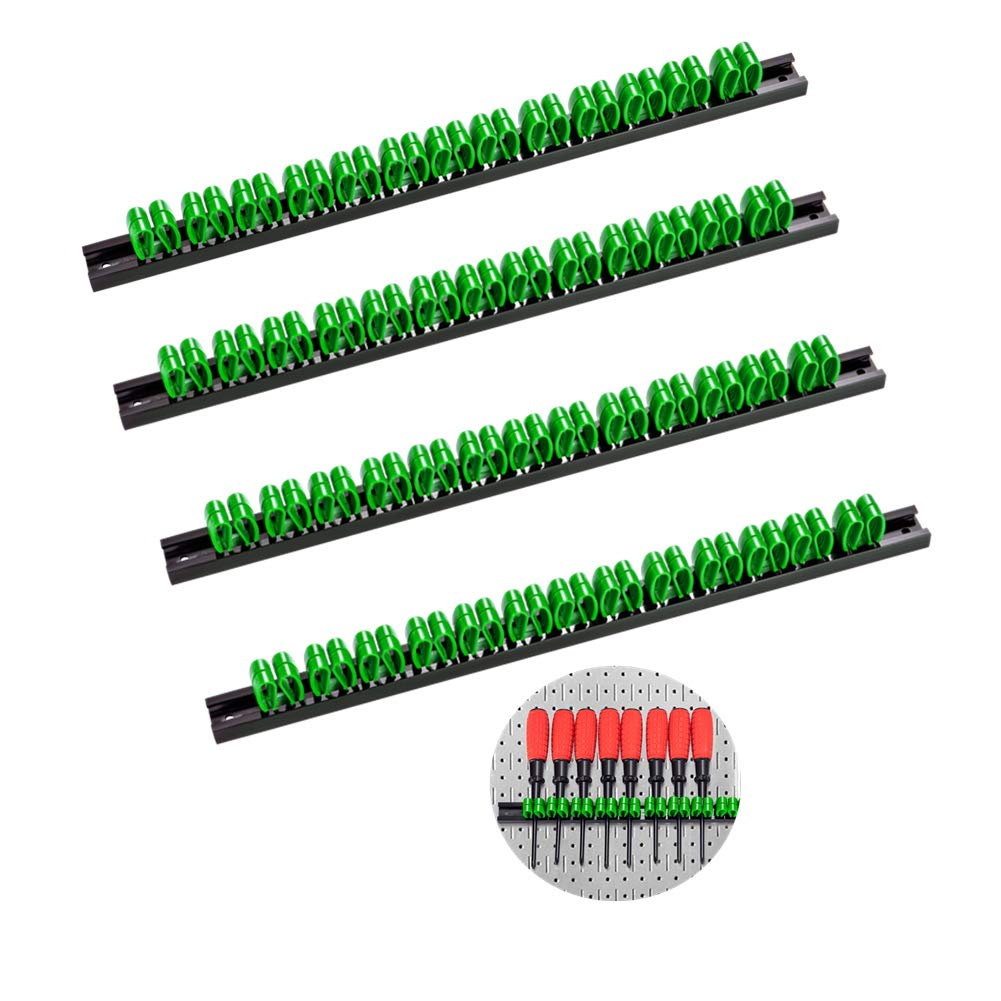 3-H Screwdriver Organizer 4 pcs,Screwdriver Holder New Mold Made, Tool wall Organiser & Holder for small hand tools