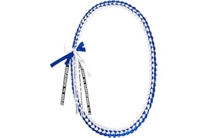 FFNMU Graduation Leis 2025 Graduation Necklace Class of 2025 Ribbon Leis for Graduations Braided Graduations Lei Accessories For High School College Party Supplies DIY Decor Gown Grad Lei (Blue and White)