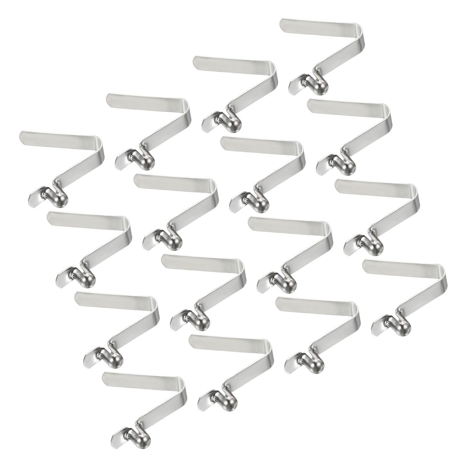 PATIKIL 5.5x3.8mm Kayak Paddle Snaps, 16 Pack Tent Pole Clips Steel V Shaped Single Pin Push Button Spring Clips Lock Tube Pole Clips for Camping Awning