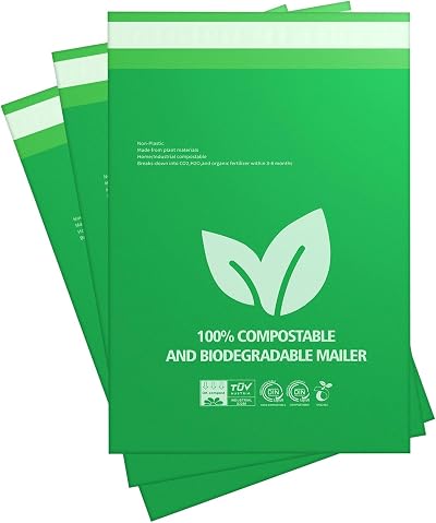 leaf boat Eco Mailing Bags 12x16" Biodegradable Compostable EN13432 Certified