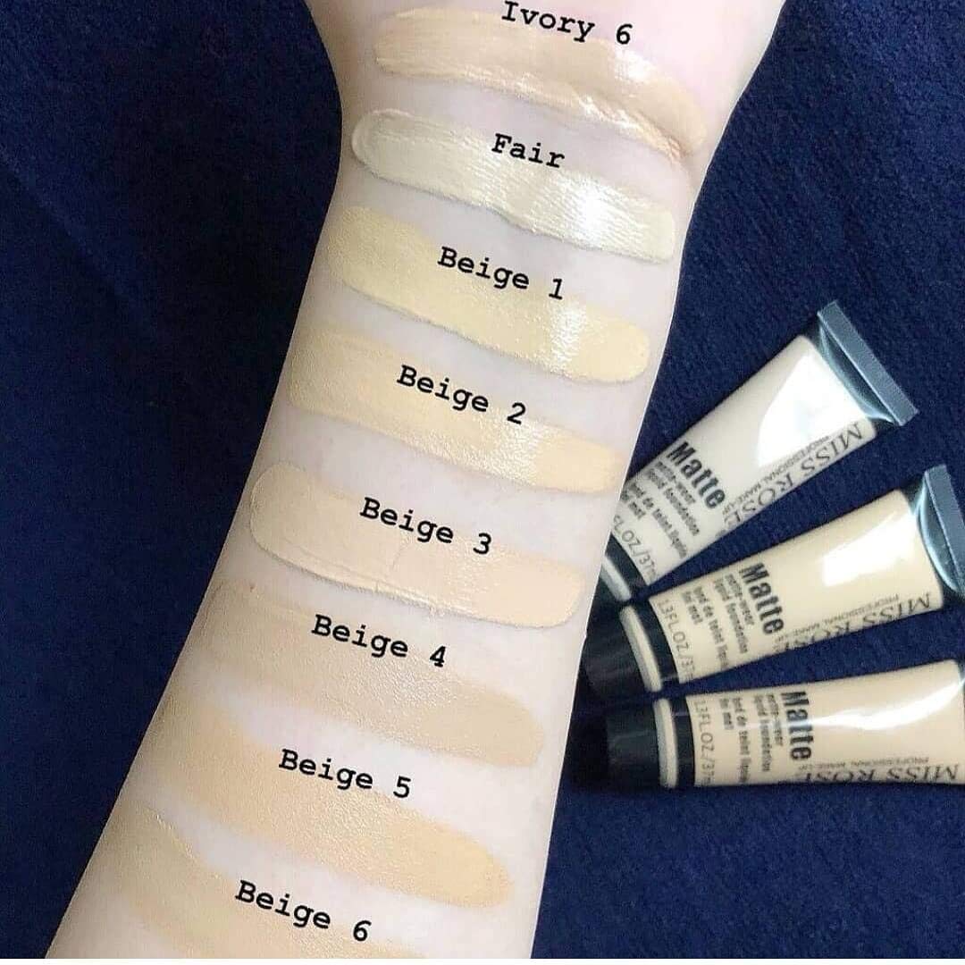 Matte Face Liquid Foundation Cream Concealer Primer Waterproof (Beige 5)