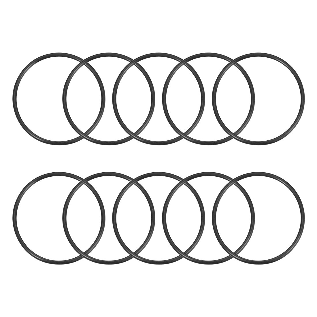 sourcing map Nitrile Rubber O-Rings 50mm OD 43.8mm ID 3.1mm Width, Metric Sealing Gasket, Pack of 10