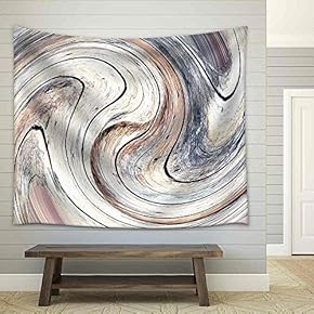 Abstract Circles Art Background. (Swirl Pattern) - Fabric Wall Tapestry Home Decor - 51x60 inches