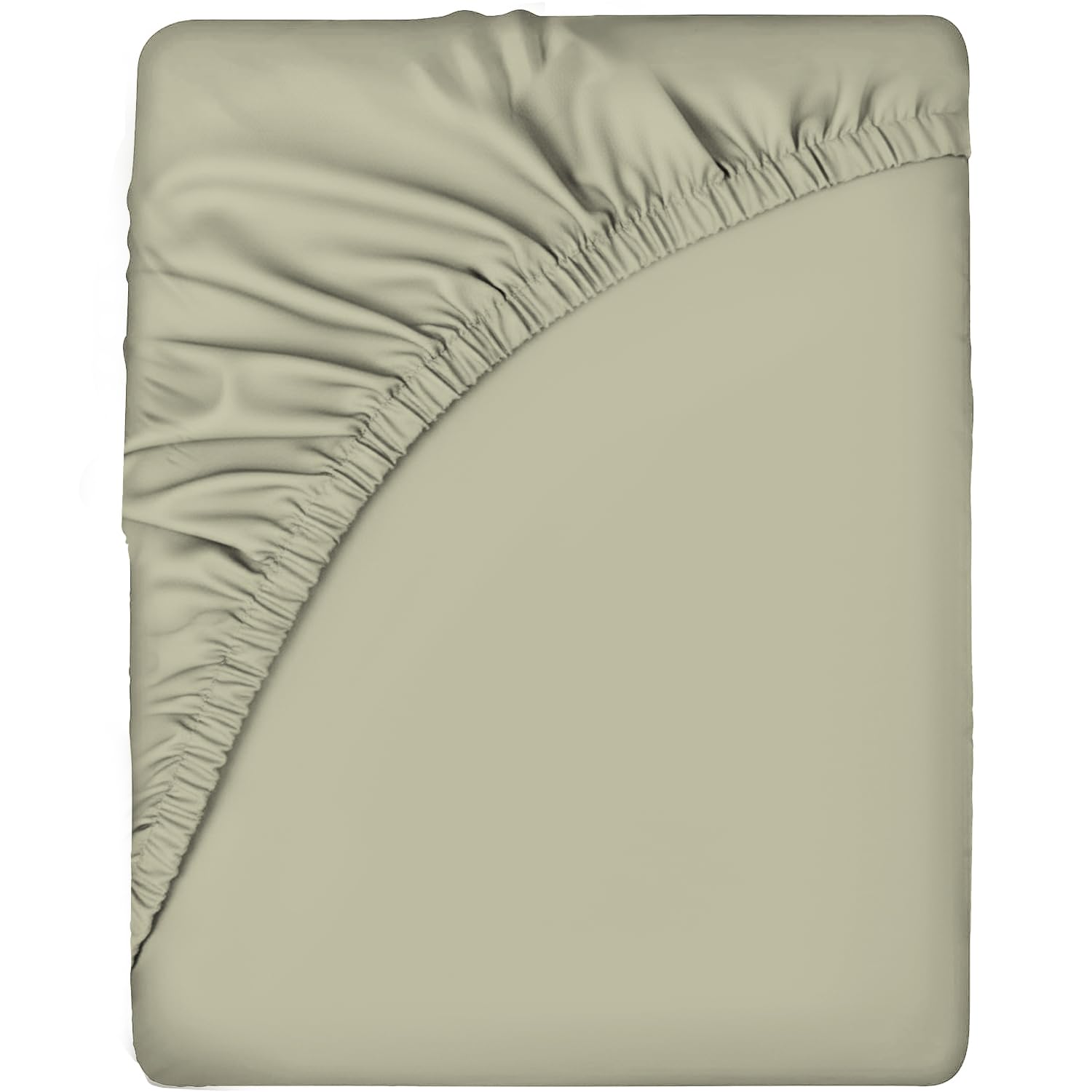 Sleepdown Fitted Sheet Super Soft Cosy Easy Care Polycotton Bed Linen Luxury Bedding Bedsheet 25 cm Deep Non Iron - Ivory - Super King