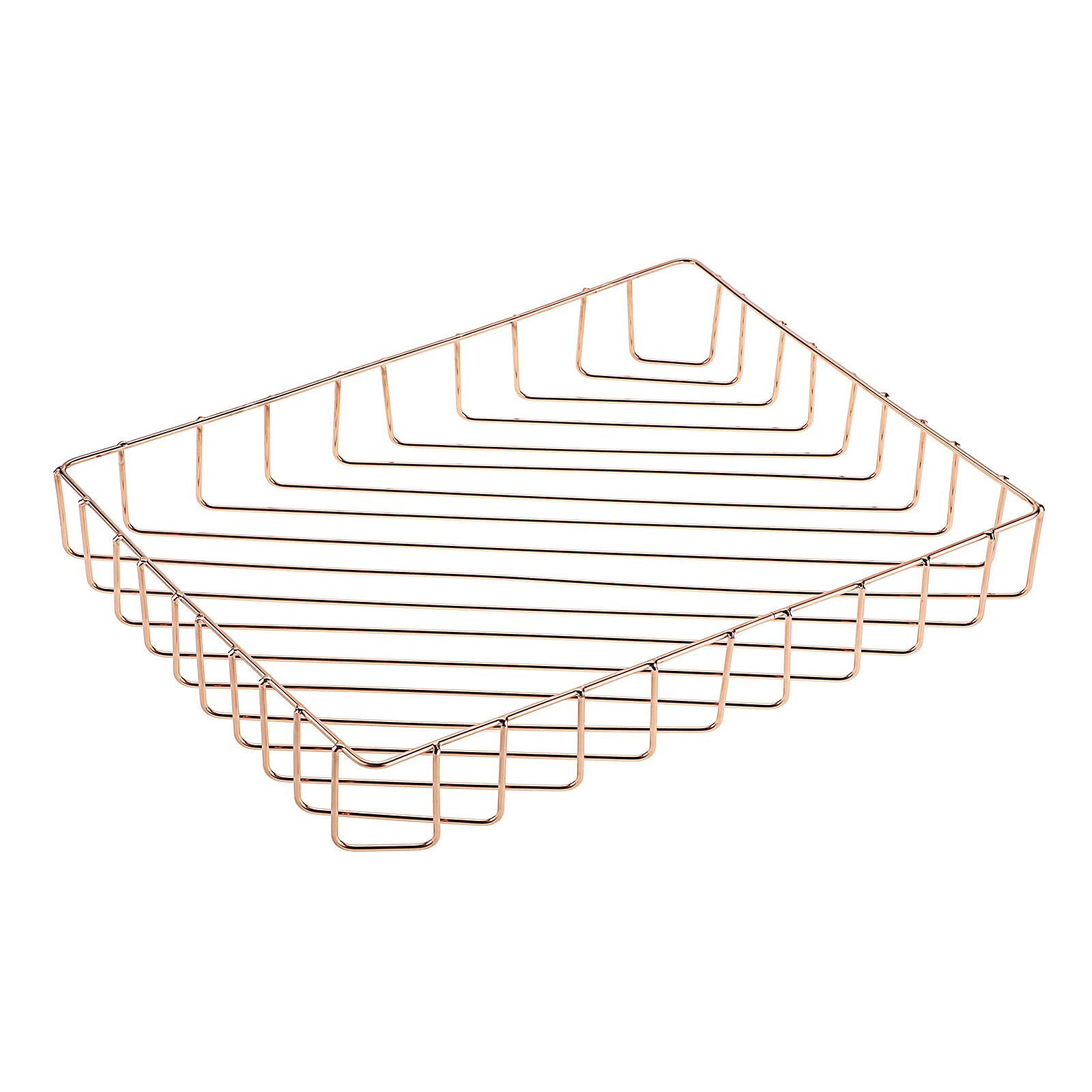 BSTKEY Metal A4 Letter Size Desk Tray Storage Basket, Decorative Desk Organizer for Magazines Papers File Office Supplies, Rose Gold