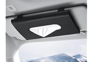 NON-SQUARE Car Tissue Holder, PU Leather Tissue Box Holder for Car, Car Kleenex Holder for Car Visor and Tissue Holder for Ca