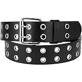 NYFASHION101 Solid Rich Fashion Color Double Grommet Belt