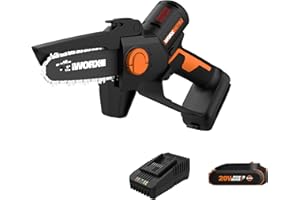 Worx Nitro 20V 5" Cordless Brushless Chainsaw 2.0 Ah Battery and Charger Included WG325