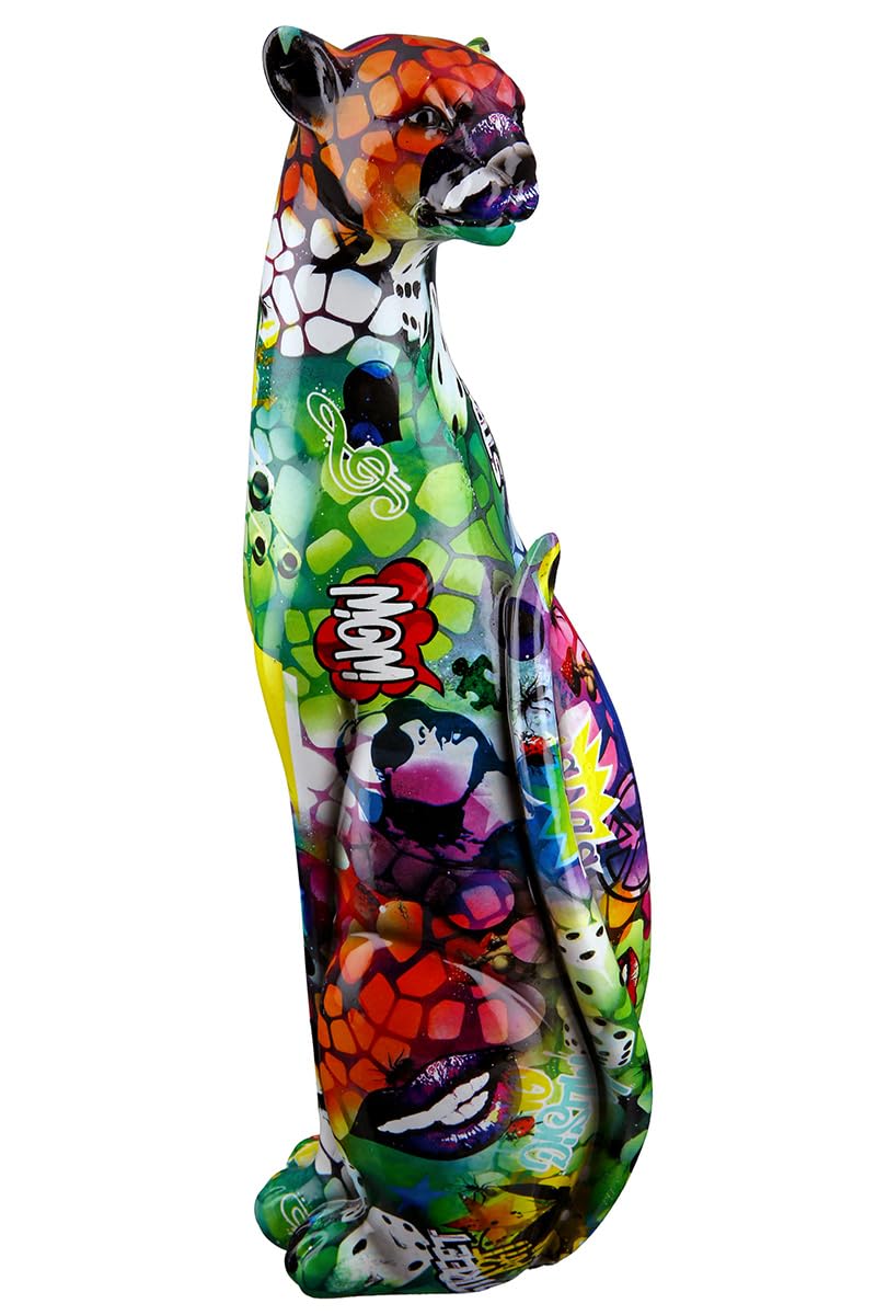 Casablanca modernes Design Animal Figurine, Resin, Multicoloured, Höhe 33,5 cm