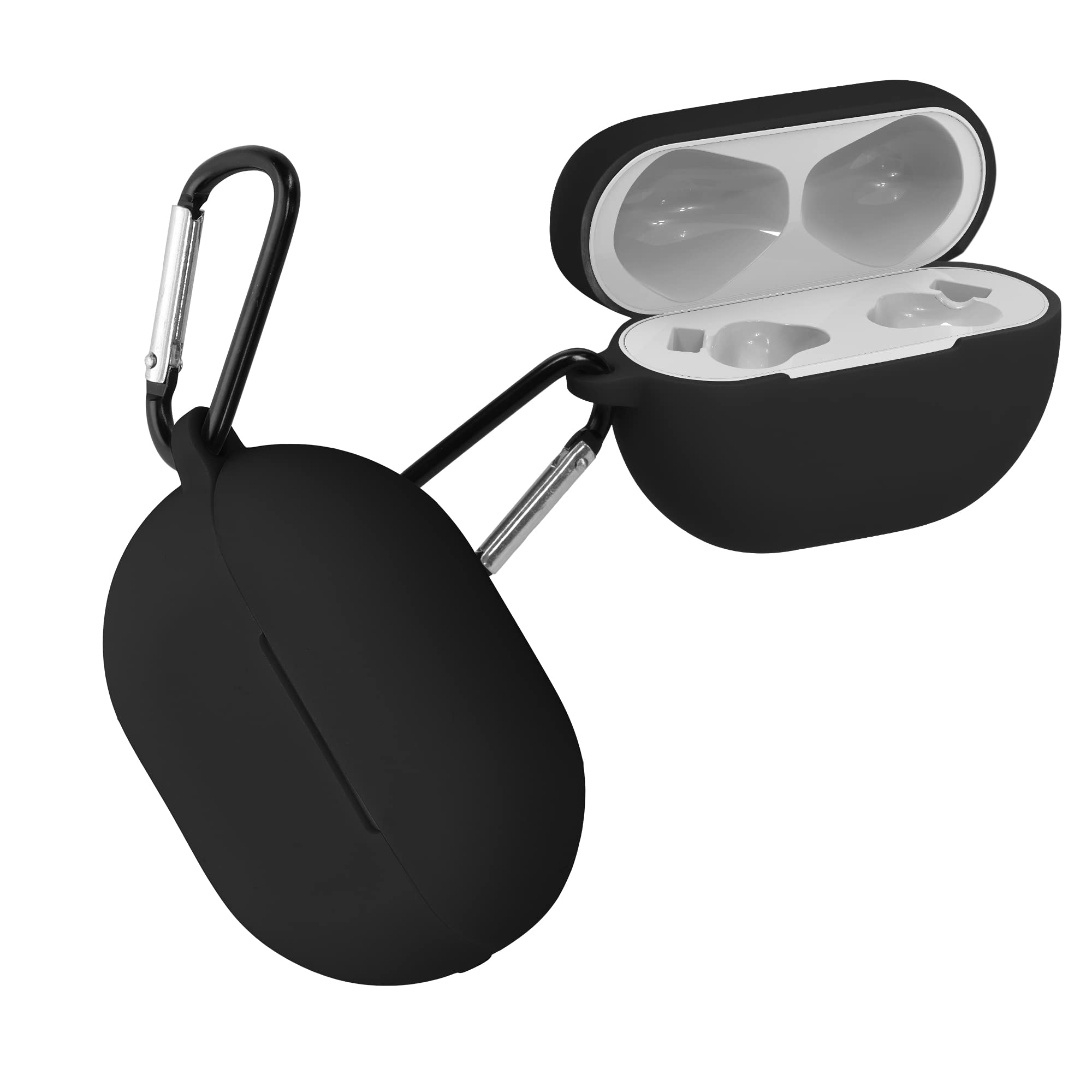 kwmobile Case Compatible with Huawei FreeBuds Pro Case - Silicone Cover Holder for Earbuds - Black