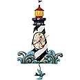 Allen Designs P1854 Augie's Light Whimsical Lighthouse Pendulum Wall Clock