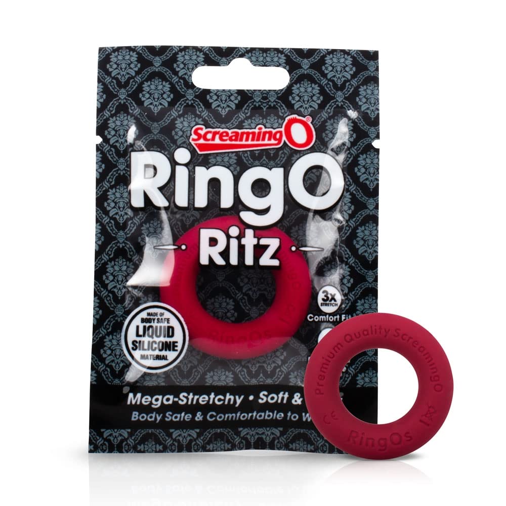 Screaming O Ring Ritz Premium Liquid Silicone Red Cock Ring 21 g