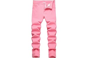 JCBYTJSW Mens Jeans Stretch Slim Fit Jeans Comfort Casual Classic Solid Denim Pants for Men