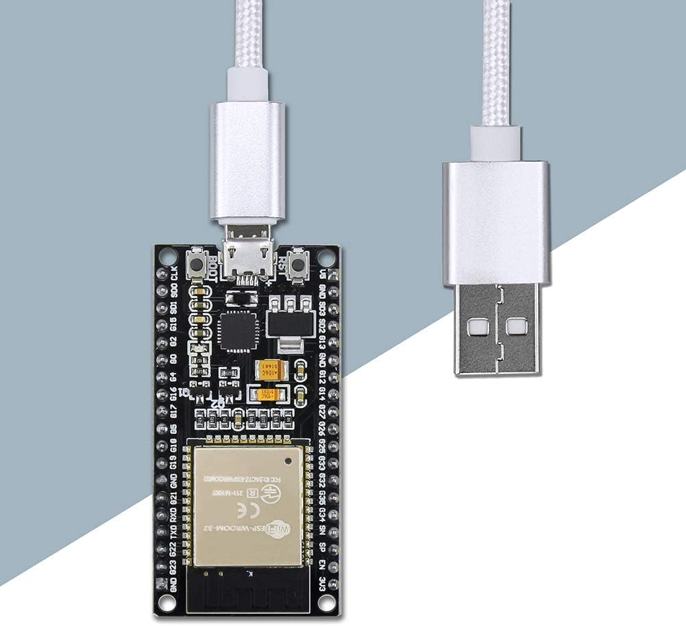 Wayintop 2pcs Nodemcu Modulo Wifi Placa De Desarrollo Para Esp32 Esp 32s Esp Wroom 32 2 4 Ghz Dual Core Wlan Wifi Bluetooth Microcontrolador Para Arduino Ide 1m Cable Micro Usb Amazon Es Electronica