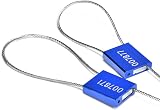 Lzbignun 50pcs Blue Cable Security Seals Numbered Tamper Proof Metal Wire view 4