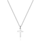 Joxevyia Cross Necklace for 14K Gold Filled Stainless Steel Small Cross Pendant with Cuban Chain Necklace Simple Faith Jewelry Christmas Gift for Men Women 16-24 Inches
