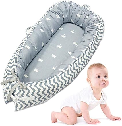 Reducteur De Lit Bebe Leegoal Portable Doux Et Respirant Nouveau Ne Bassinet Infantile Housse Amovible Et Confortable Nouveau Ne Cocoon Snuggle Lit Pour Les Nourrissons Et Les Tout Petits 0 24 Mois Amazon Fr Bebes Puericulture