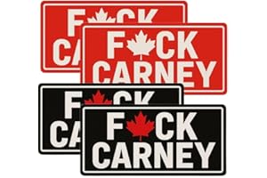 4 Pack F*CK Carney Canadian Stickers - FCK Mark Carney Political Decals (6.6 x 3 Inches) - Pierre Prime Minister Conservative