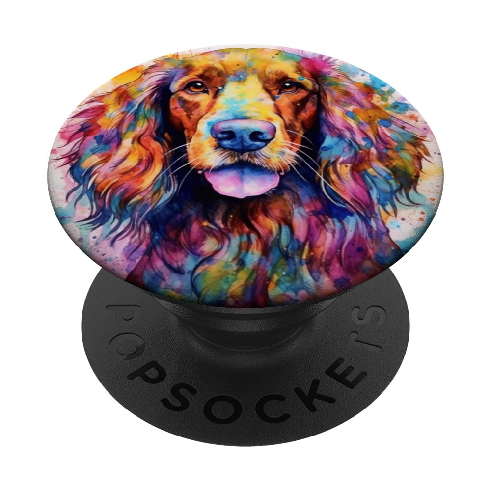 Cute Dog Lover Alcohol Ink Art English Setter PopSockets Swappable PopGrip
