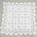 kilofly Handmade Crochet Cotton Lace Table Placemats Sofa Doilies, Square, White, 27 inch
