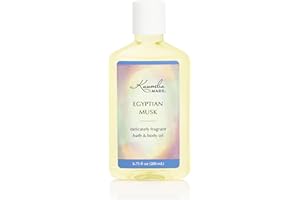 Kuumba Made Egyptian Musk Bath & Body Oil, Daily Moisturizer with Organic Oils for Skin & Hair, Lightly Scented, Vegan, 6.75 Oz