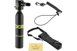 Bazargame Mini Scuba Tank, 0.5L/1L Mini Diving Tank 5-10/15-20 Minutes Underwater Breath Device Portable Diving Oxygen Tank Kit, Portable Lung Tank for Emergency Rescue Underwater Exploration