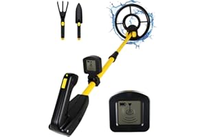 Joyaire Metal Detector for Kids, 7.4 Inch Search Coil with LCD Dispaly, Waterproof Gold Detector, 1.1 Lb Lightweight, 24'' to 35'' Foldable & Adjustable, for Boys & Girls