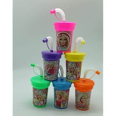 Barbie Sipper Barbie Plastic Cups Set Of Barbie Birthday Sipper Cups With Stickers Nigeria Ubuy