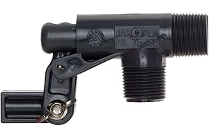 Kerick Valve PS75SS PVC Float Valve, Standard Mount, 37 gpm at 60 psi, 3/4" NPT Male