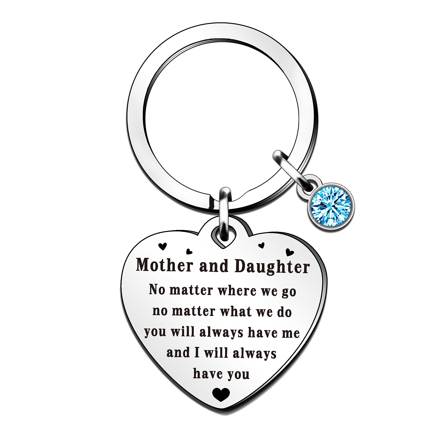 QMVMV Gifts for Mum Daughter Keyring Birthday Christmas Thanksgiving Mother's Day Present for Mum Daughter