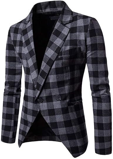 Blazer Homme Blazer A Carreaux Costume Homme Vestes Revers Tailles Confortables Manches Longues Slim Fit Chaud Automne Printemps Blazer Homme 1 Knop Casual Men Vetement Amazon Fr Vetements Et Accessoires