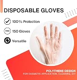 D.A.Y. Republic 150 Clear Polythene Disposable Gloves Latex Powder Free Kitchen view 3