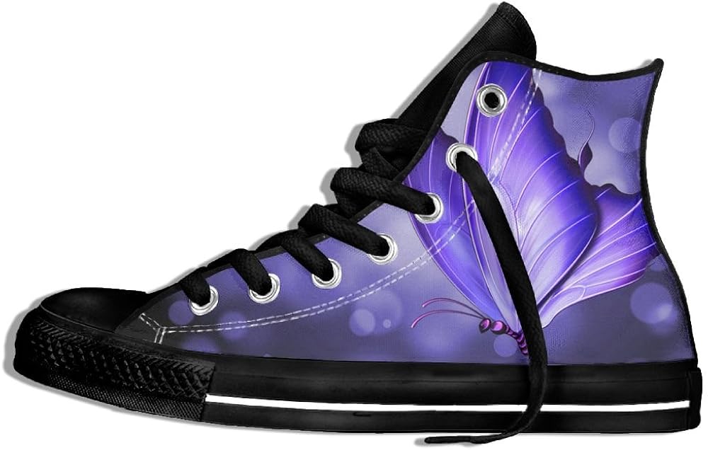 purple canvas sneakers