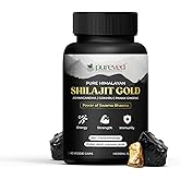 Pureved Pure Himalayan Shilajit Gold 60 Veg Capsules | with Panax Ginseng, Ashwagandh & Gokhru | for Energy, Strength & Immunity