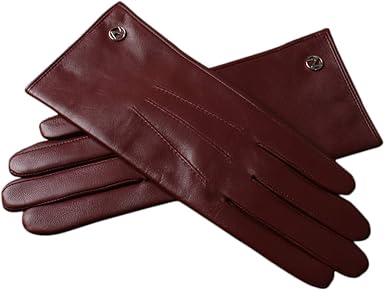 Wine leather gloves Clearance