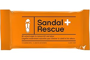 SandalRescue All-natural Sandal Cleaner Wipes for Suede and Leather Sandals. Shoe Cleaning Wipe Scrubs Off Dirt and Oil Footp