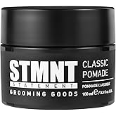 STMNT Grooming Goods Classic Pomade, 3.38 oz | Natural Shine | Strong Control | Easy to Wash Out