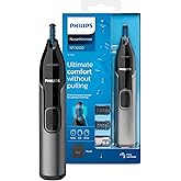 Philips Nose Trimmer Series 3000, Nose, Ear & Eyebrow Trimmer with Protective Guard System & Travel Pouch, NT3650/26