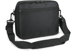 FACULX For DVD Player Storage Bag For 9.5-10.5 Inch, Robust Nylon Case With Double Zipper, Portable Crossbody Carry For Trave