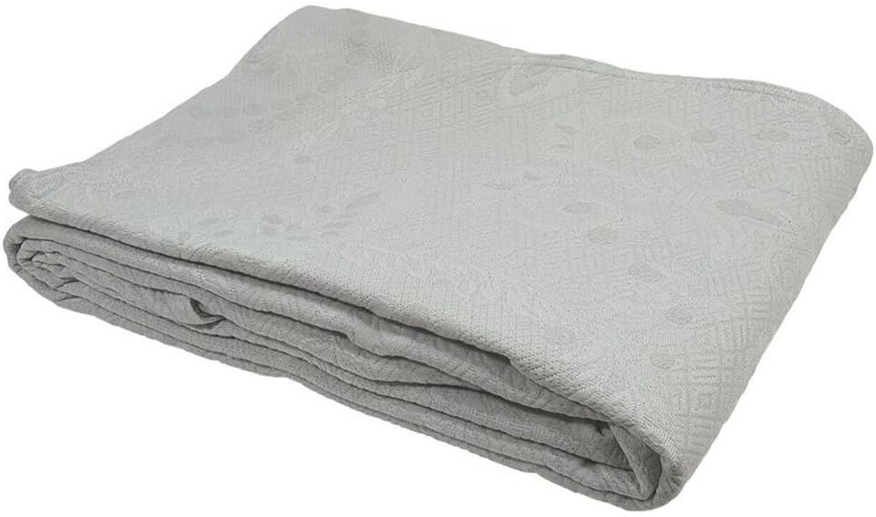 Europa Fine Linens Kensington Rose Matelasse Bedding, Bedspread King Size 120-Inch by 120-Inch, Dove