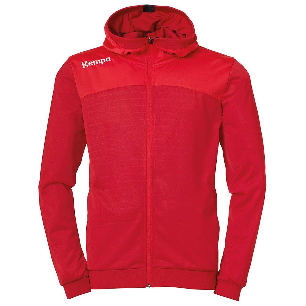 Kempa Men's Emotion 2.0 Hood Jacket Sweatshirt, Chilli Red/Red, XL