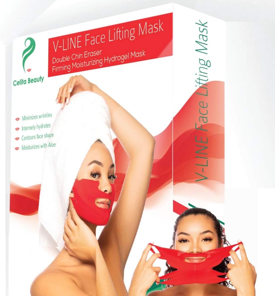 V Line Mask Chin Up Patch Double Chin Reducer Chin Mask V Up Contour Tightening Firming Face Lift Tape Neck Mask V-Line Lifting Patches V Shaped Slimming Face Mask 5 pcs