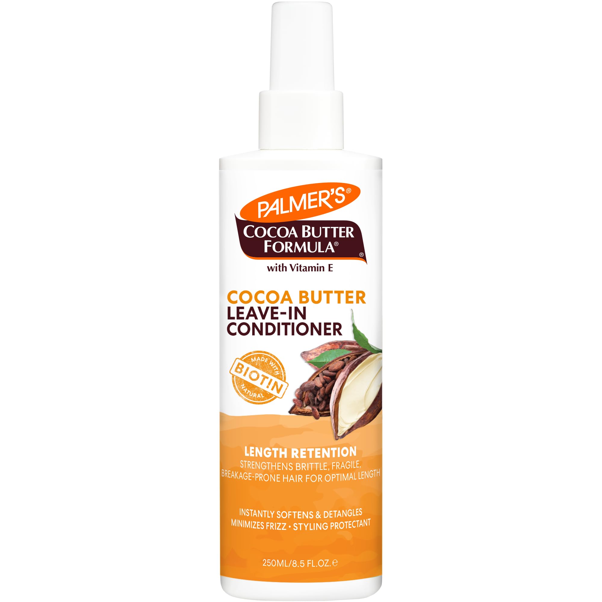 Photo 1 of Palmer's Cocoa Butter & Biotin Length Retention Leave-In Conditioner, Strengthen, Minimize Frizz and Detangle Hair, Suitable for All Curly Hair Patterns 8.5 Ounce