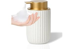 Ceramic Foaming Soap Dispenser, 12 oz Hand Soap Foam Dispenser, Refillable