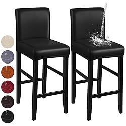 YISUN Bar Stool Covers, Stretch Waterproof PU Bar