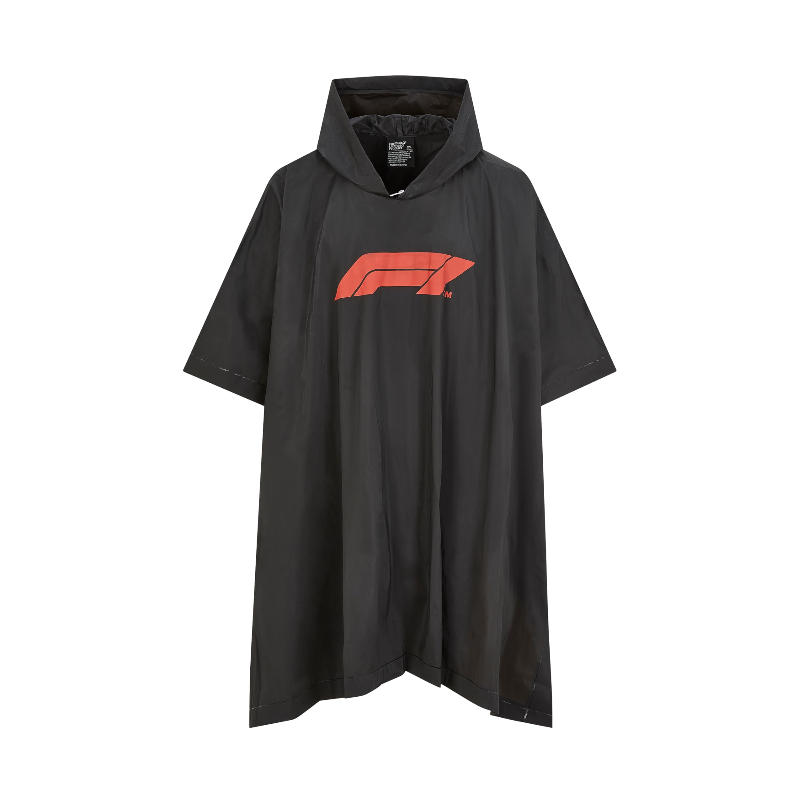 Fuel For Fans Unisex Formula 1 F1 Tech Collection Logo Poncho, Black, One size (324901028100000)