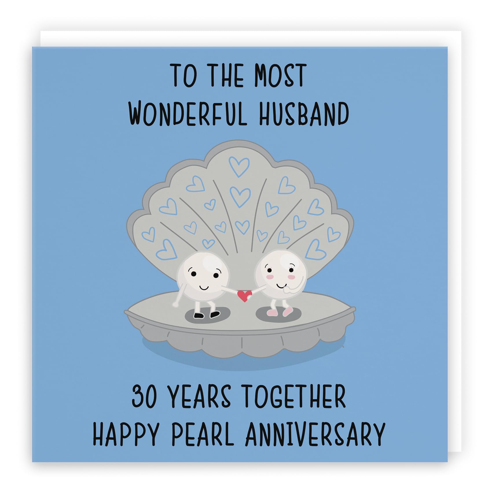 Hunts England - Husband 30th Anniversary Card - To The Most Wonderful Husband - 30 Years Together - Happy Pearl Anniversary - Iconic Collection — image 1
