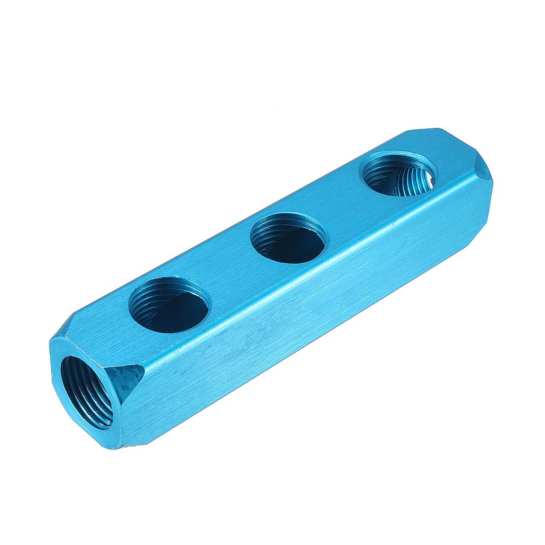 Sourcingmap a15042200ux0169 1/2Pt Thread 3 Way Quick Connect Air Pneumatic Manifold Block Splitter, Sizenameinternal" ID, Metal