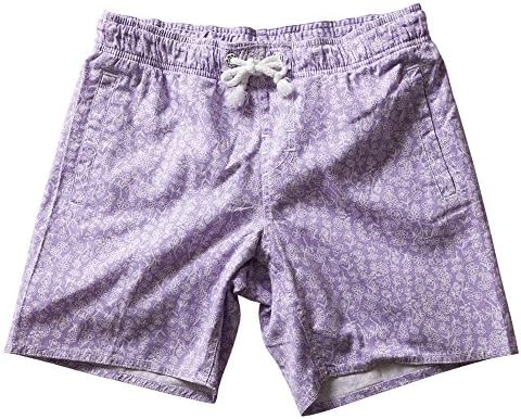 SAFS Girl's Cover Up Swim Trunks Surf Shorts Floral Purple Junior Size